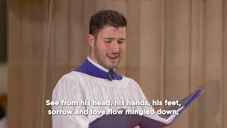 Hymn: When I Survey The Wondrous Cross. Sung live with subtitles.