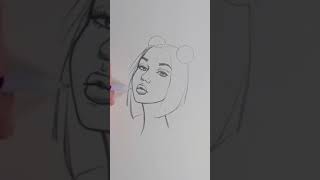 How to draw Easy Face Drawing of Girl