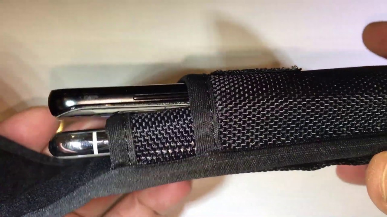 Vertical Dual Phone Holster Pouch Case Nylon Double Decker Belt Case Holder  Two Smartphones 
