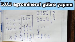 Sıvı 5.8.3 Agromineral Gübre Yapılışı