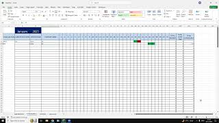 Detailed Employee Attendance sheet in Excel with dropdownlist and conditional formatting. Profile
