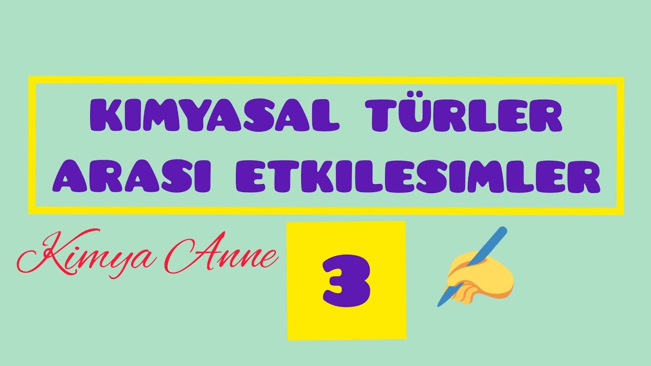 Kimyasal Türler Arası Etkileşimler-3-Metalik bağlar(9.sınıf TYT)