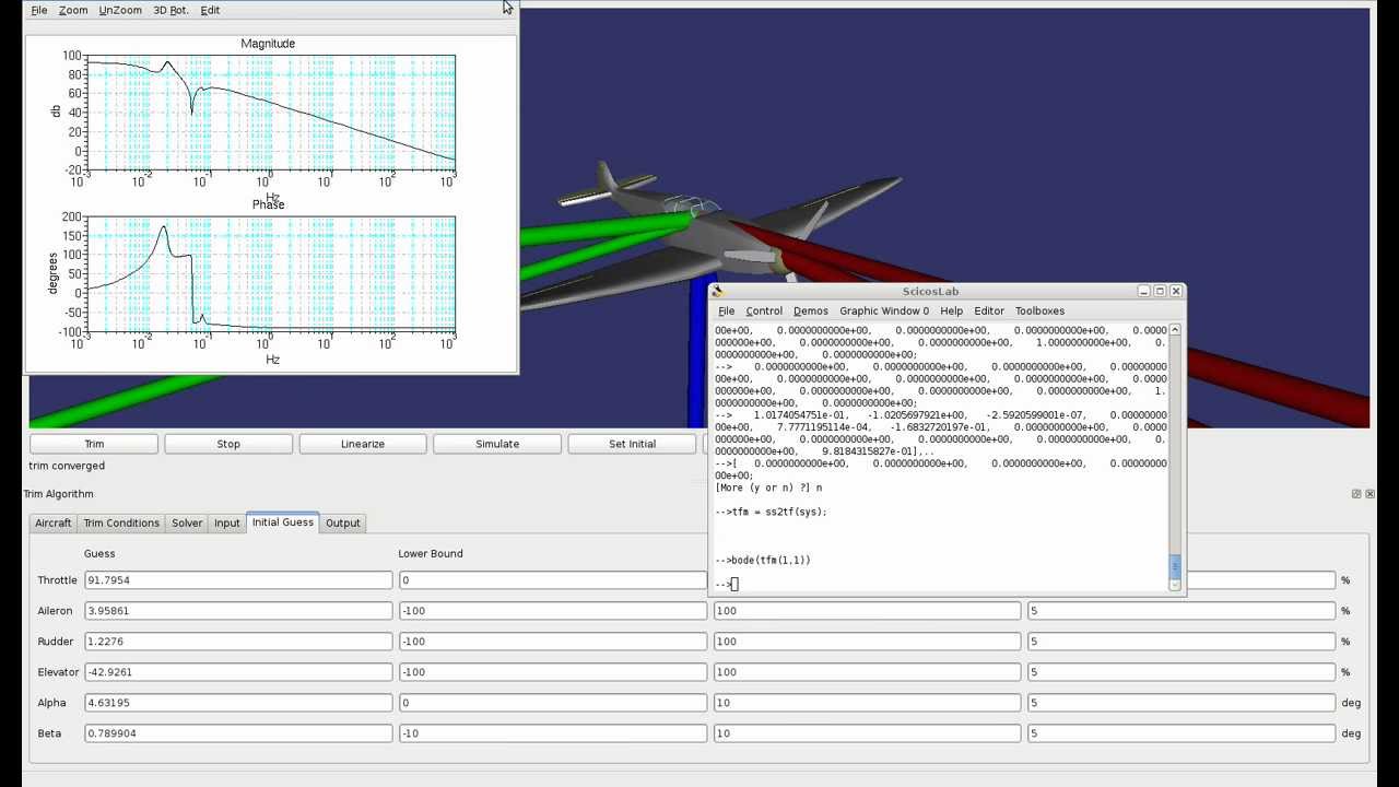 JSBSim Trimming Demo for F16 and Shadow UAS - YouTube