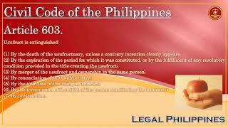 7 Ways By Which Usufruct Is Extinguished Extinguishment Of Usufruct Civil Code Article 603