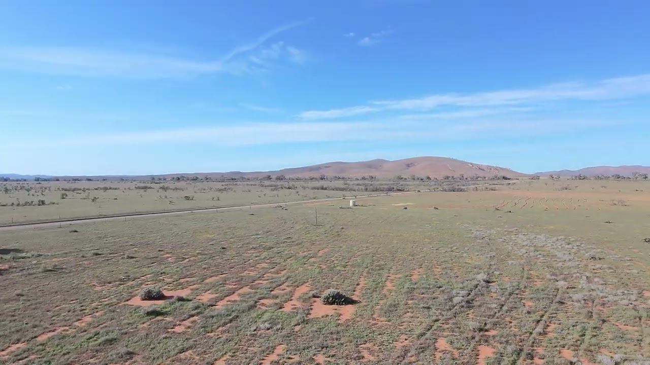 Drone video view from the entrance of the Flinders Rangers  - South Australia. 