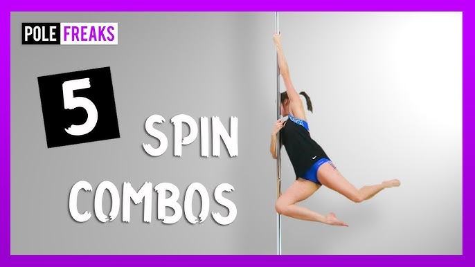 Top 12 Beginner Pole Dance Moves (on a SPINNING POLE) 