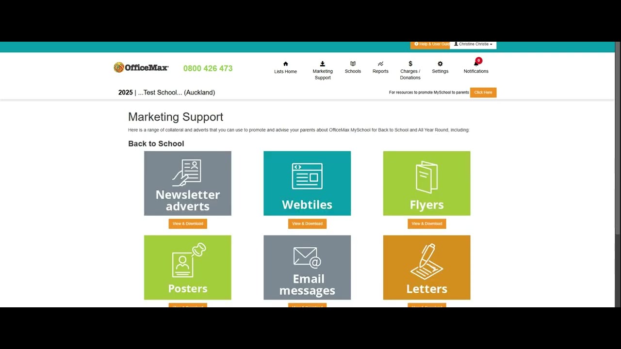 MySchool Marketing Resources -  How to update a webtile