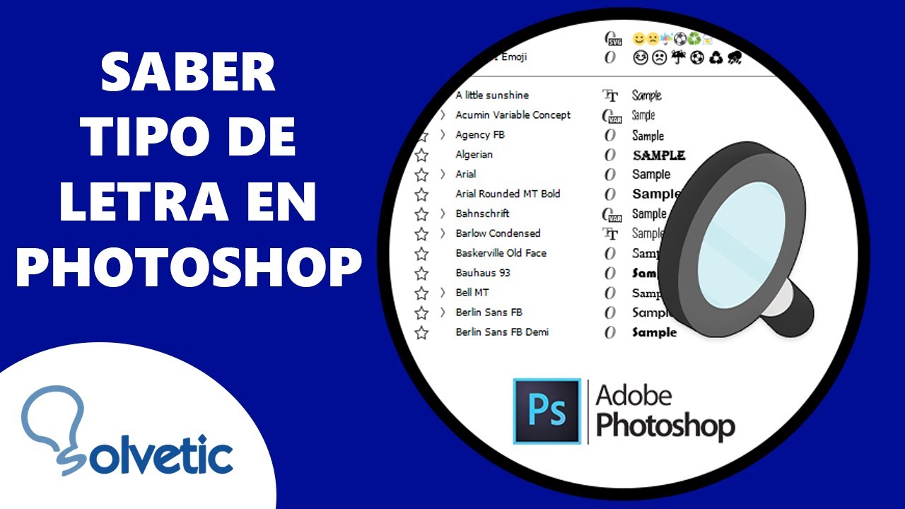 Cómo saber qué tipo de letra es en Photoshop 💭 - YouTube