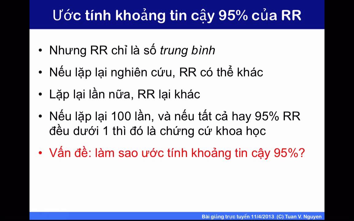 Bài giảng 21: Tỉ số nguy cơ (risk ratio)
