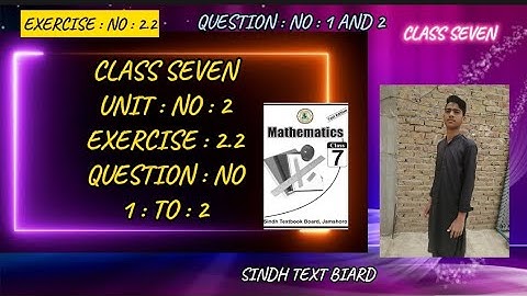 Unit 2 | exercise 2.2 | class seven maths | rational number | Sindh textbook board |exer 2.2 que 1.2
