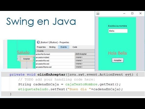 Programación en Java: HolaMundo con GUI (swing y drag&drop de Netbeans) -  YouTube