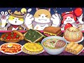 Dress up Mukbang Animation Food fighter cat Pho set eating