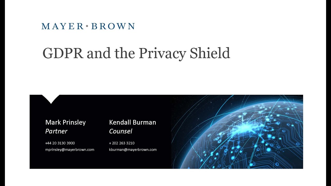 GDPR and the Privacy Shield YouTube