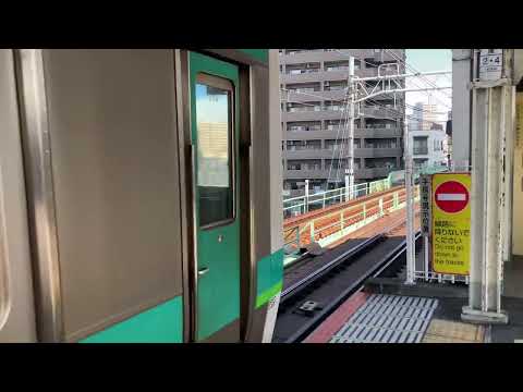 三河島駅２番線ホーム　E231系常磐線快速