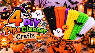 4 Halloween Crafts with Pipe Cleaners 🎃 | Easy DIY Halloween Crafts & Creative Ideas | DG Handmade