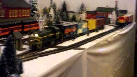 Rultand RS-1 & Susquehanna SD-70 on Atlas O Scale 2 Rail layout Both have sound TMCC