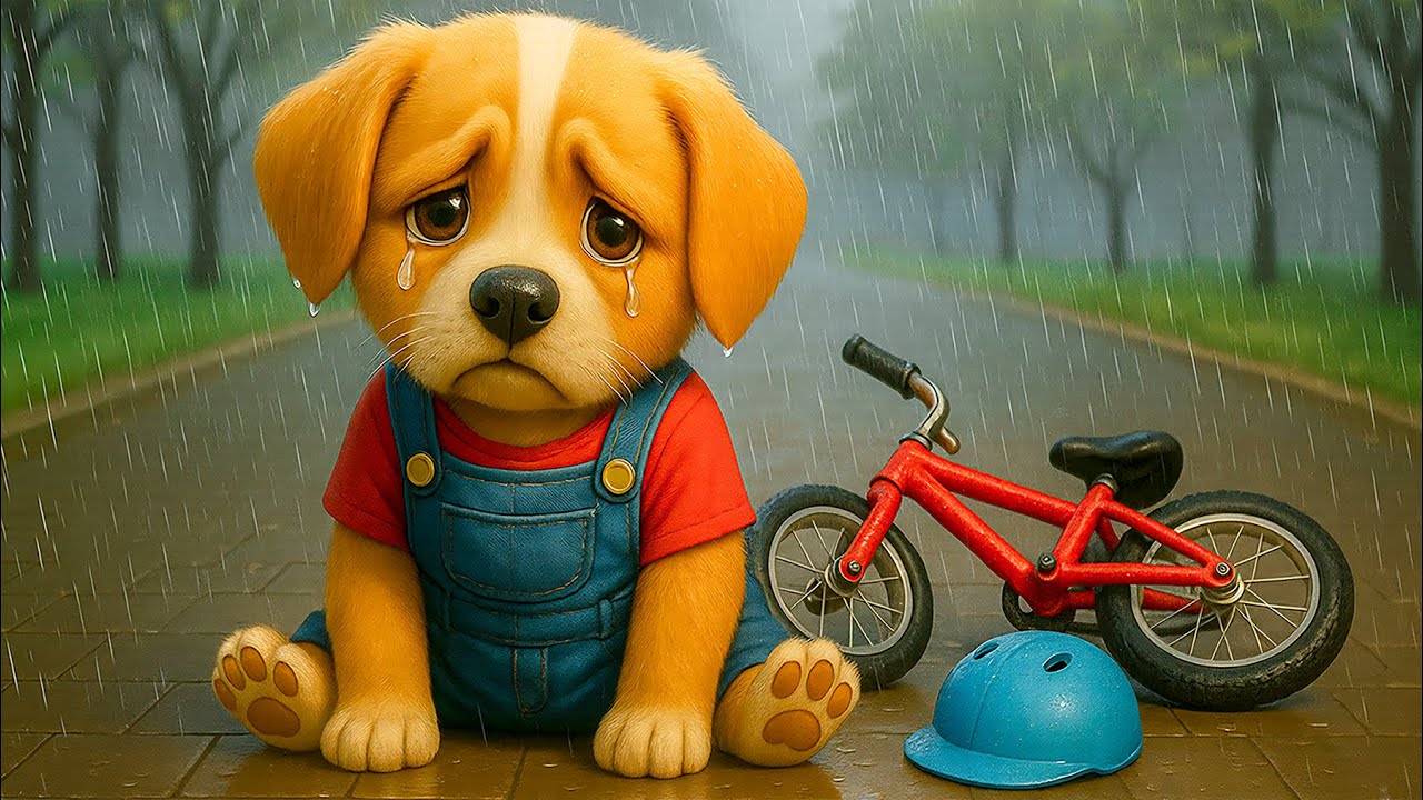 Baby Puppy’s Saddest Day 💔😭 Lost and Crying in the Rain… But Mama Came to Care and Love Him ❤️🐶🌧️
