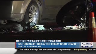 Motorcyclist dies from injuries after Friday night crash