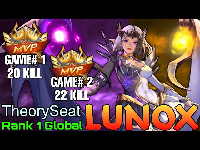 Killing Machine Lunox Double MVP Gameplay - Top 1 Global Lunox by TheorySeat - Mobile Legends class=