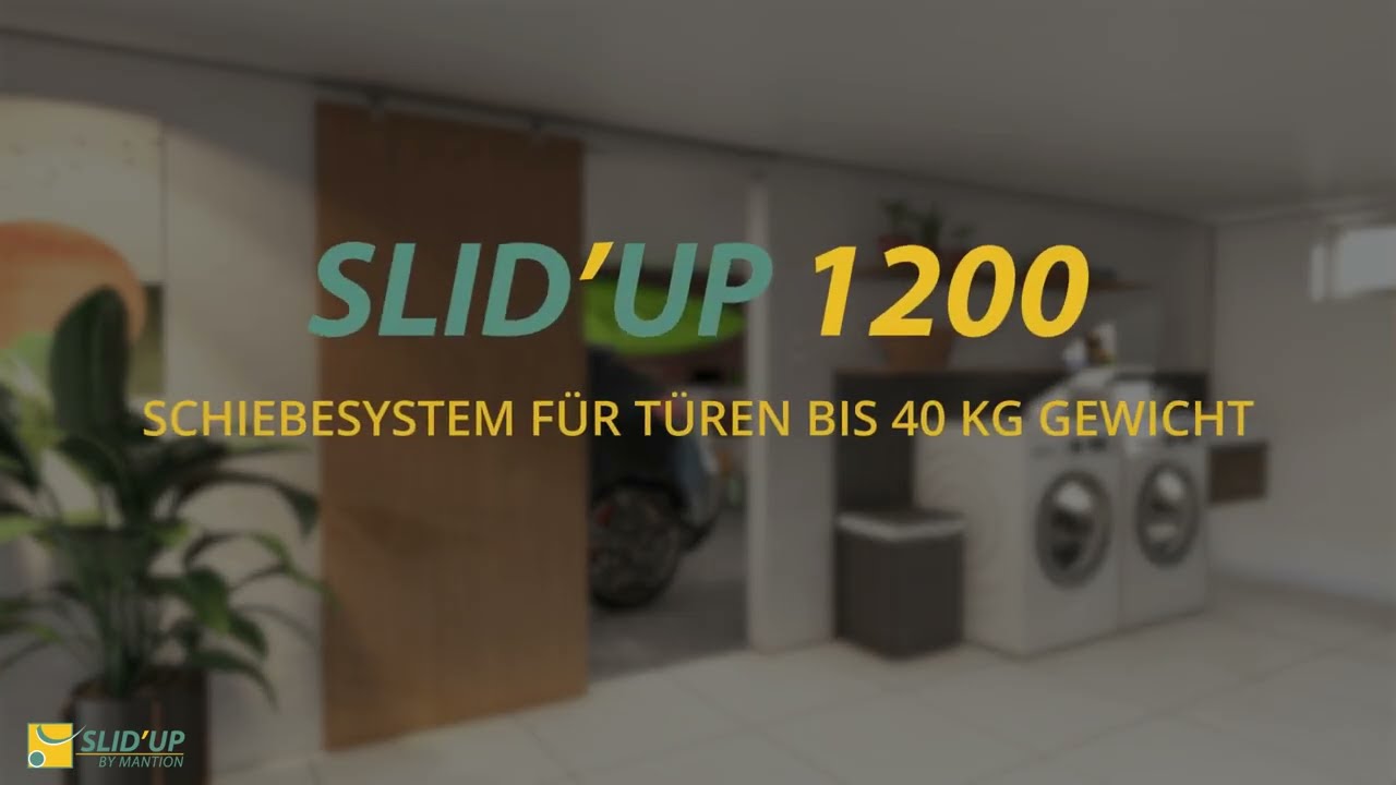 Schiebetürbeschlag SLID'UP 1200 - für 1 oder 2 Türen bis je 40 kg. Auch für den Außenbereich.