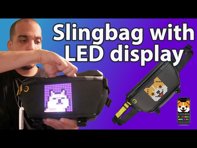Sling Bag with LED Display - Divoom Pixoo Review 