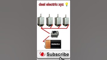 4 Motor in series 1 Switch 9v battery Project connection #motor #in #series #switch #9v #youtube