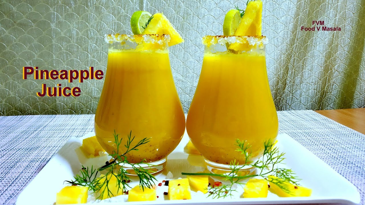 Healthy Pineapple Juice Recipe आसान स्वादिष्ट अनानास रस बनाने की विधि