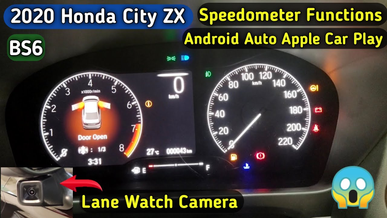 2020 Honda City ZX Instrument Custer Speedometer Lane Watch Camera u0026 Music System