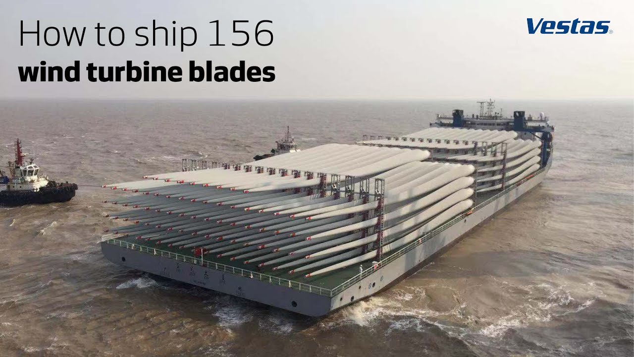 Watch How To Ship 156 Wind Turbine Blades In One Go YouTube Watch How To Ship 156 Wind Turbine Blades In One Go YouTube