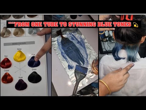 How to Get Perfect Blue Hair with Just One Tube | Hair Dye Transformation 💙