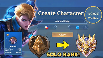 100% WIN RATE FROM WARRIOR TO MYTHIC SOLO RANK - ALUCARD ONLY!! 😱 (hardest challenge ever)
