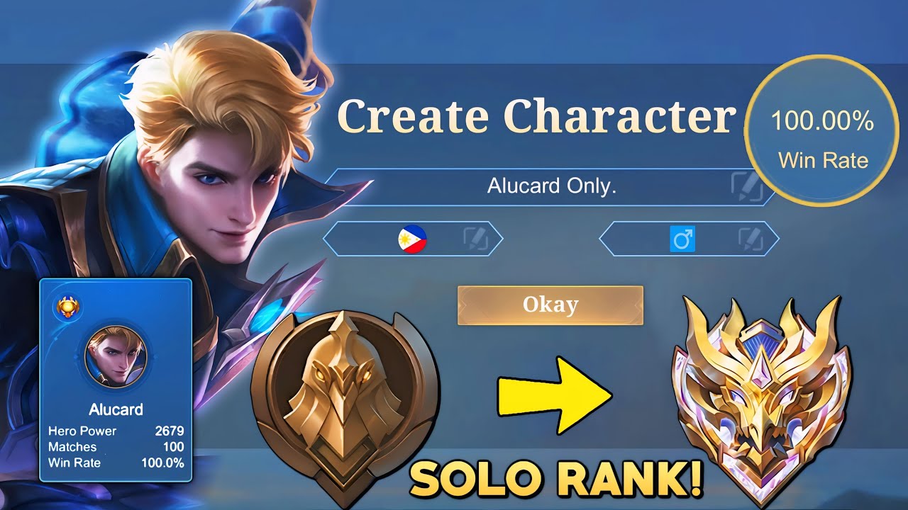 100% WIN RATE FROM WARRIOR TO MYTHIC SOLO RANK - ALUCARD ONLY!! 😱 (hardest challenge ever)