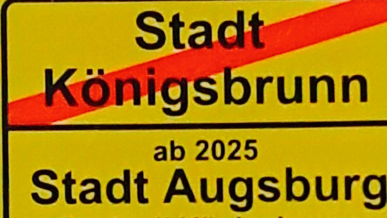Stadt Königsbrunn von Norden nach Süden Hauptstraße Durchfahrt