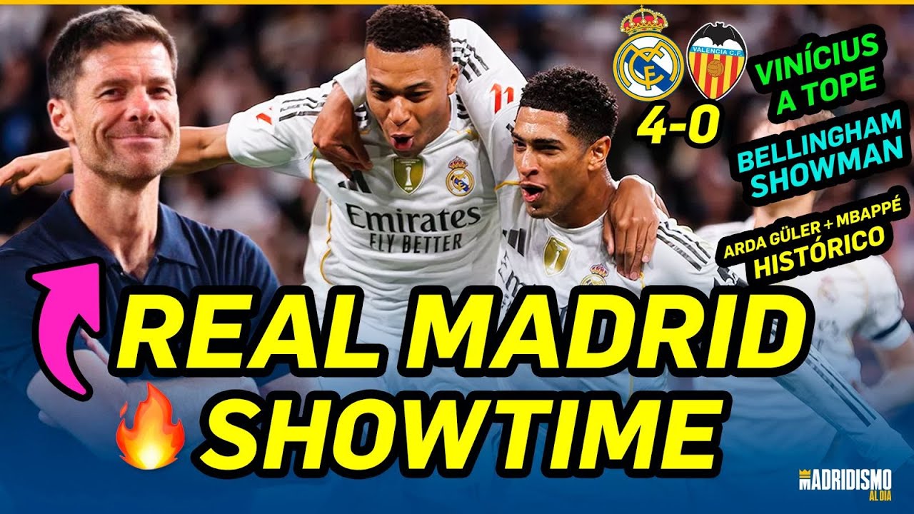 ⚪🟣¡SHOWTIME del REAL MADRID ante el VALENCIA! | REAL MADRID 4 VALENCIA ...