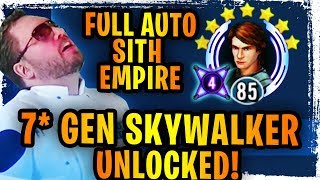 FINALLY Unlocked 7 Star General Skywalker! Full Auto Relic 7 Sith Empire Teams! G11/G12/G13 Gameplay