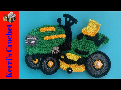Crochet Ride On Mower Tutorial - Crochet Applique Tutorial