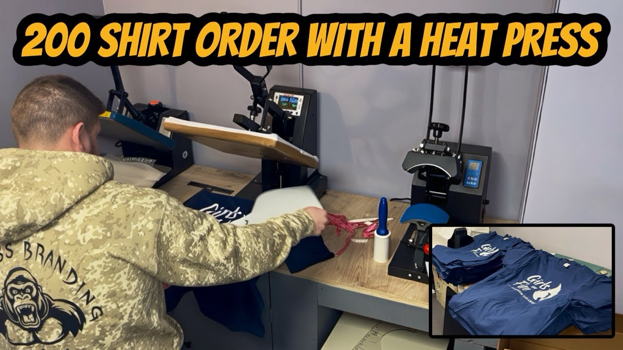 Заказ на 200 футболок с термопрессом и термотрансферами TKO.