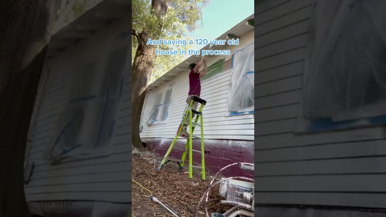 Here’s a update on the 120 year old mill house. Painting day 2