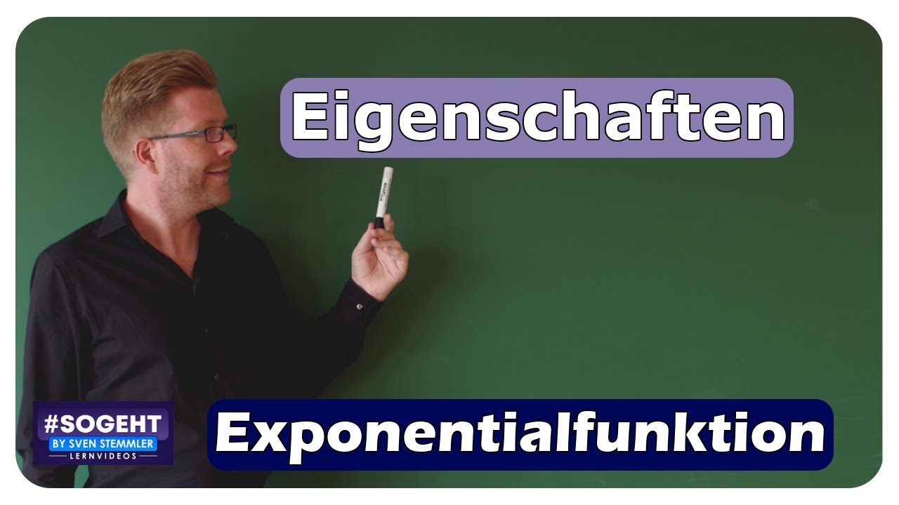 Vorschaubild zum Lernvideo "Eigenschaften der Exponentialfunktion - einfach und anschaulich erklärt"