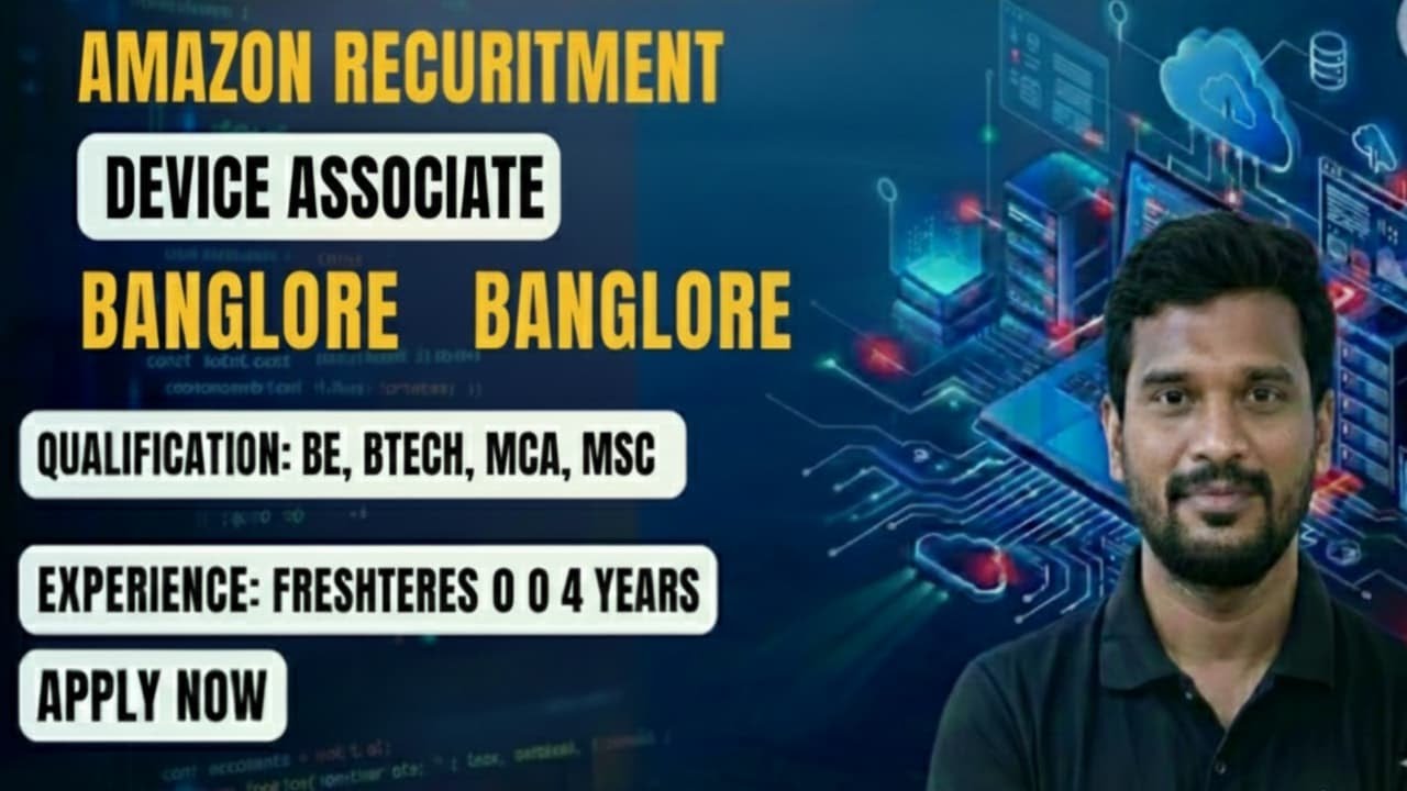 Amazon Recruitment 2026 | Device Associate Job @ Bangalore | Salary, Eligibility, Apply