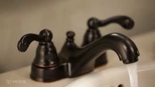Traditional® Low Arc Centerset Bathroom Sink Faucet | Moen Features Spotlight