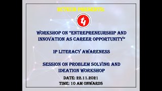 SESSION ON PROBLEM SOLVING AND IDEATION WORKSHOP