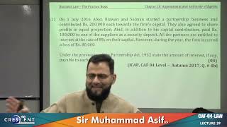 CAF 4 SIR MUHAMMAD ASIF LECTURE 39