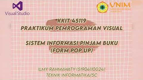 [KKIT 45119 - PRAKTIKUM PEMROGRAMAN VISUAL]: Form Pop Up