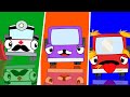 HooplaKidz | Five Little Buses Jumping On the Road | HooplaKidz Official Kids Songs Series - Ep6