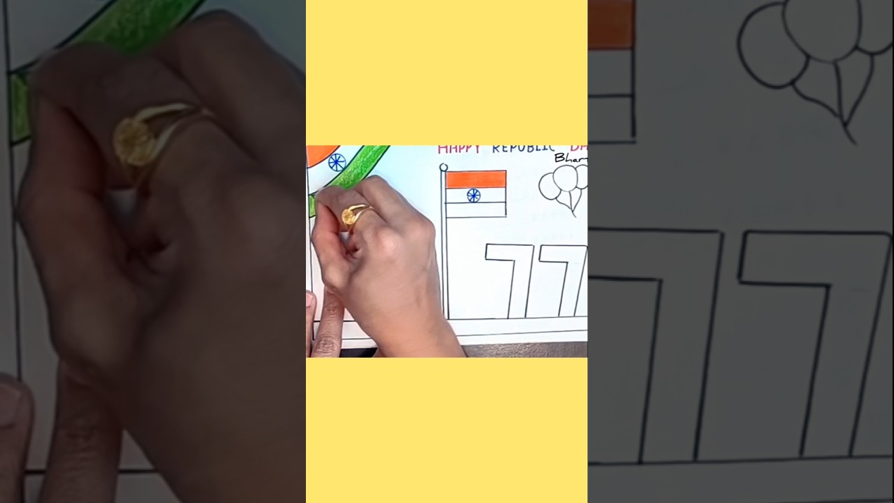 Republic Day Drawing,26January 