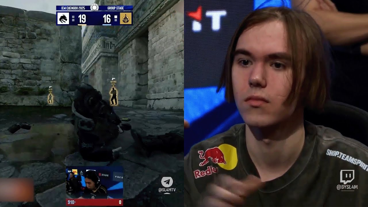 спирит домучивают монголов 19-16 на своем пике - на донке нет лица...