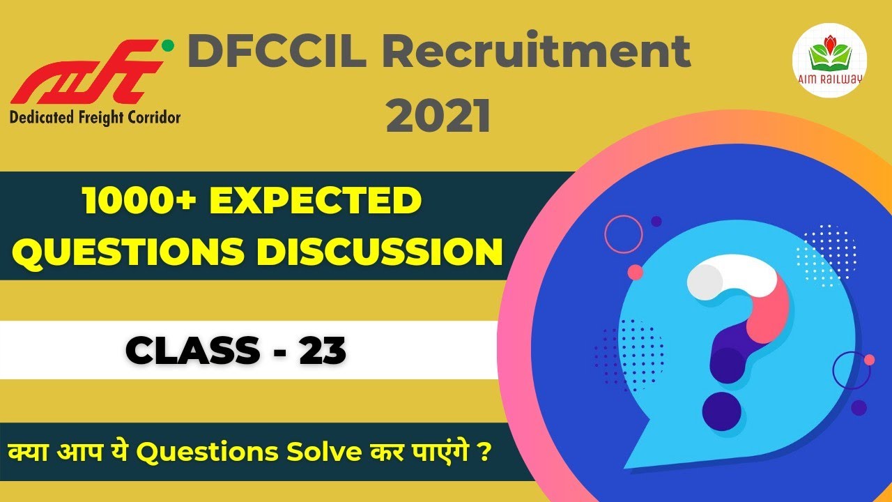 DFCCIL Expected Questions DFCCIL Preparation DFCCIL Previous Year 