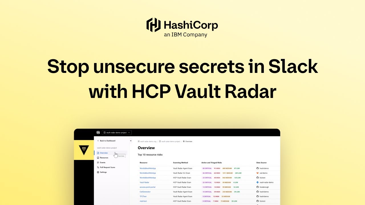 Предотвратите небезопасную утечку секретов в Slack с помощью HCP Vault Radar.