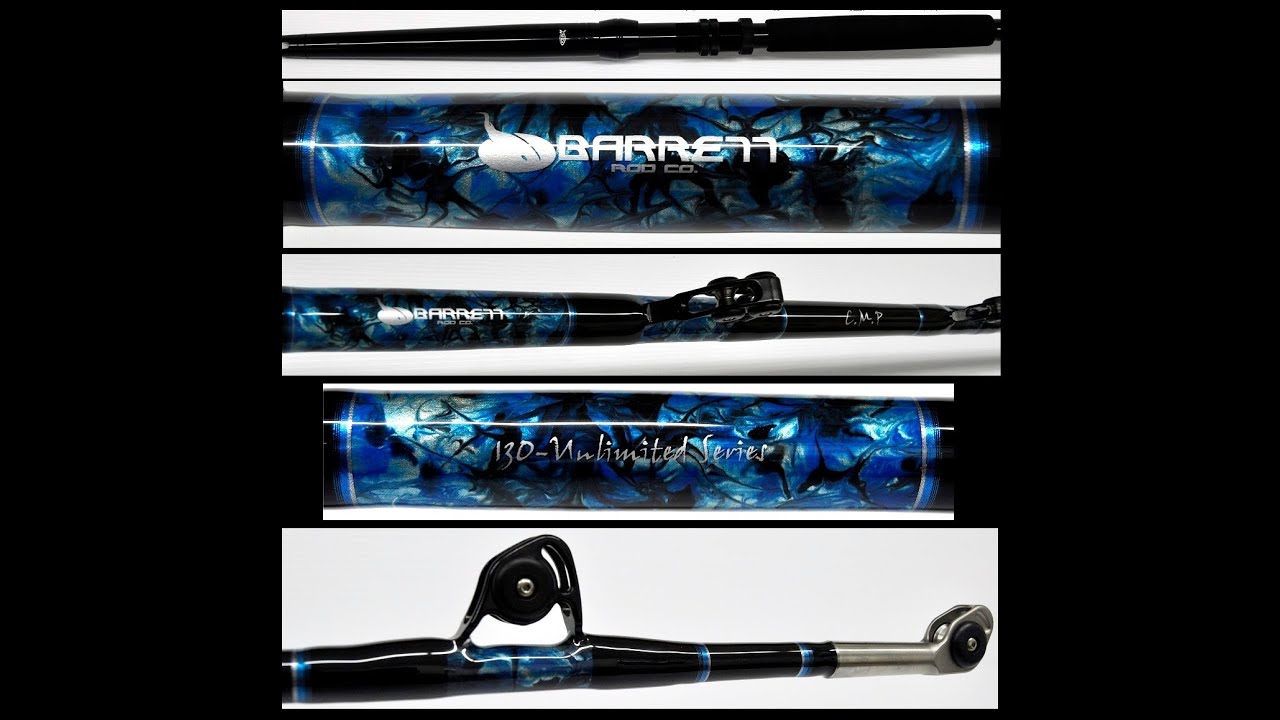 130unlimited goliath grouper shark fishing rod custom marble finish
